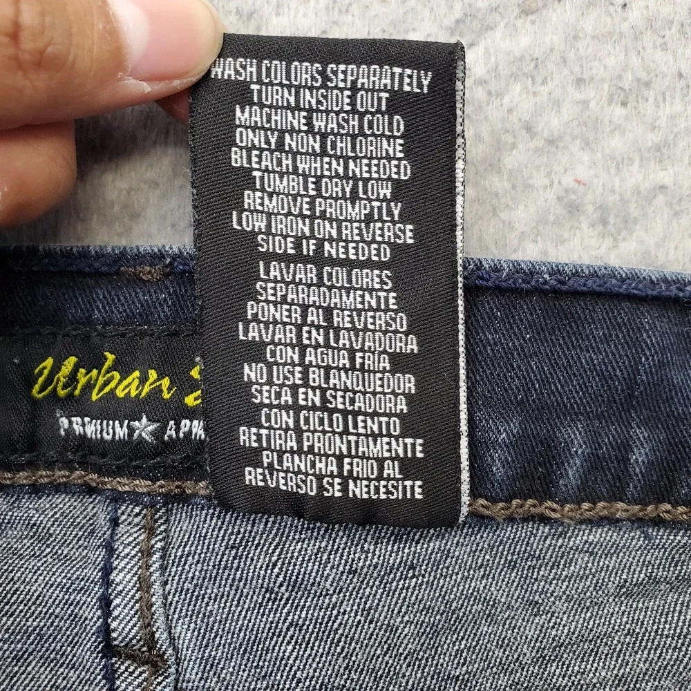 Urban Star Jeans Mens 34x30 Blue Premium Denim Stretch Flat Front Straight Leg